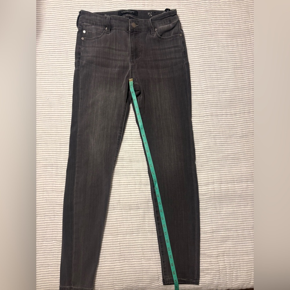 Liverpool Dark Gray Skinny Jeans for Women